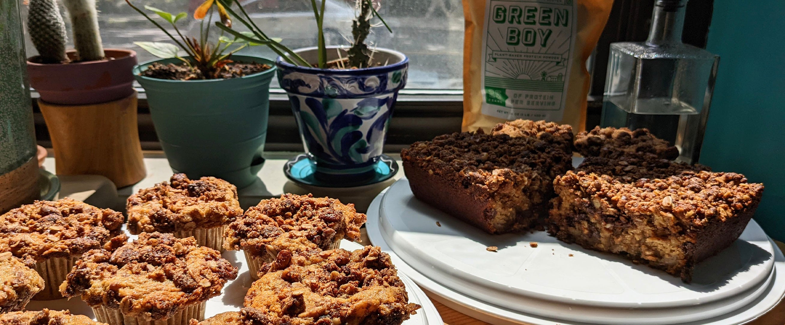 Banana Chocolate-Peanut Butter Chip Muffins w/ Chocolate Toasted Walnuts Topping or Chocolate Streusel Topping