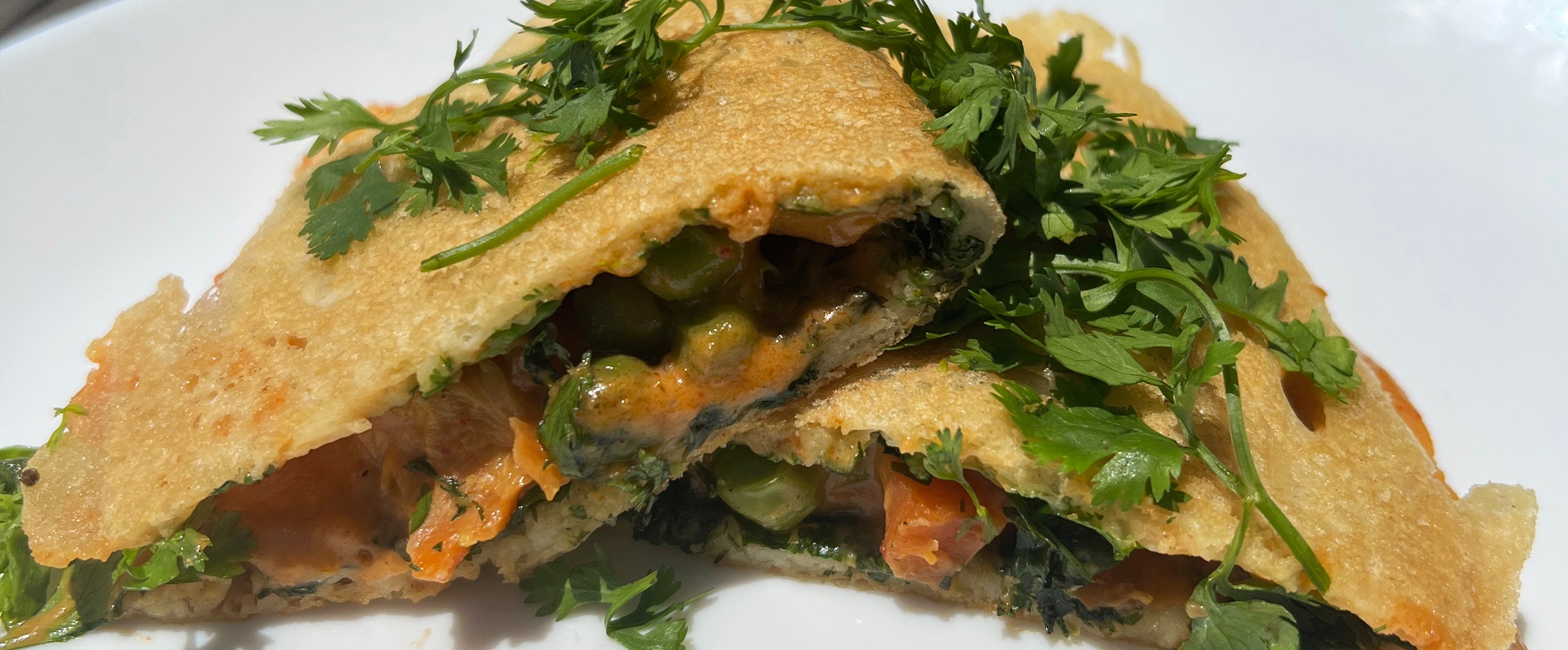 Protein Pancake Stuffed With Leftover Curry